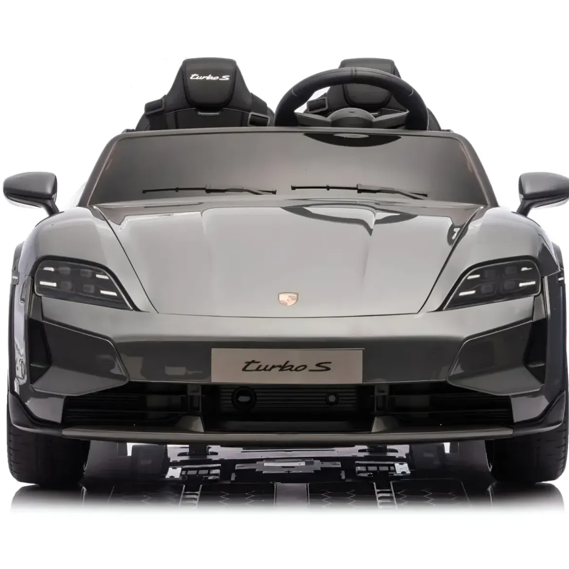 Auto Elettrica per Bambini Porsche Taycan 24V 2 Posti Grigio Bluetooth