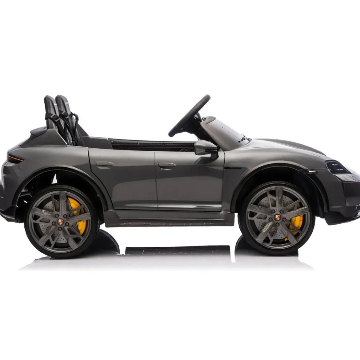 Auto Elettrica per Bambini Porsche Taycan 24V 2 Posti Grigio Bluetooth