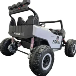 Auto Elettrica per Bambini 24V Buggy Pattuglia Polizia Nero Bianco