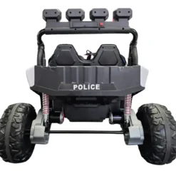 Auto Elettrica per Bambini 24V Buggy Pattuglia Polizia Nero Bianco