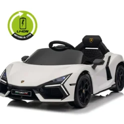 Auto Elettrica per Bambini 10,8V Lamborghini Revuelto Bianco Telecomando