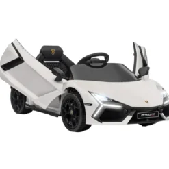 Auto Elettrica per Bambini 10,8V Lamborghini Revuelto Bianco Telecomando