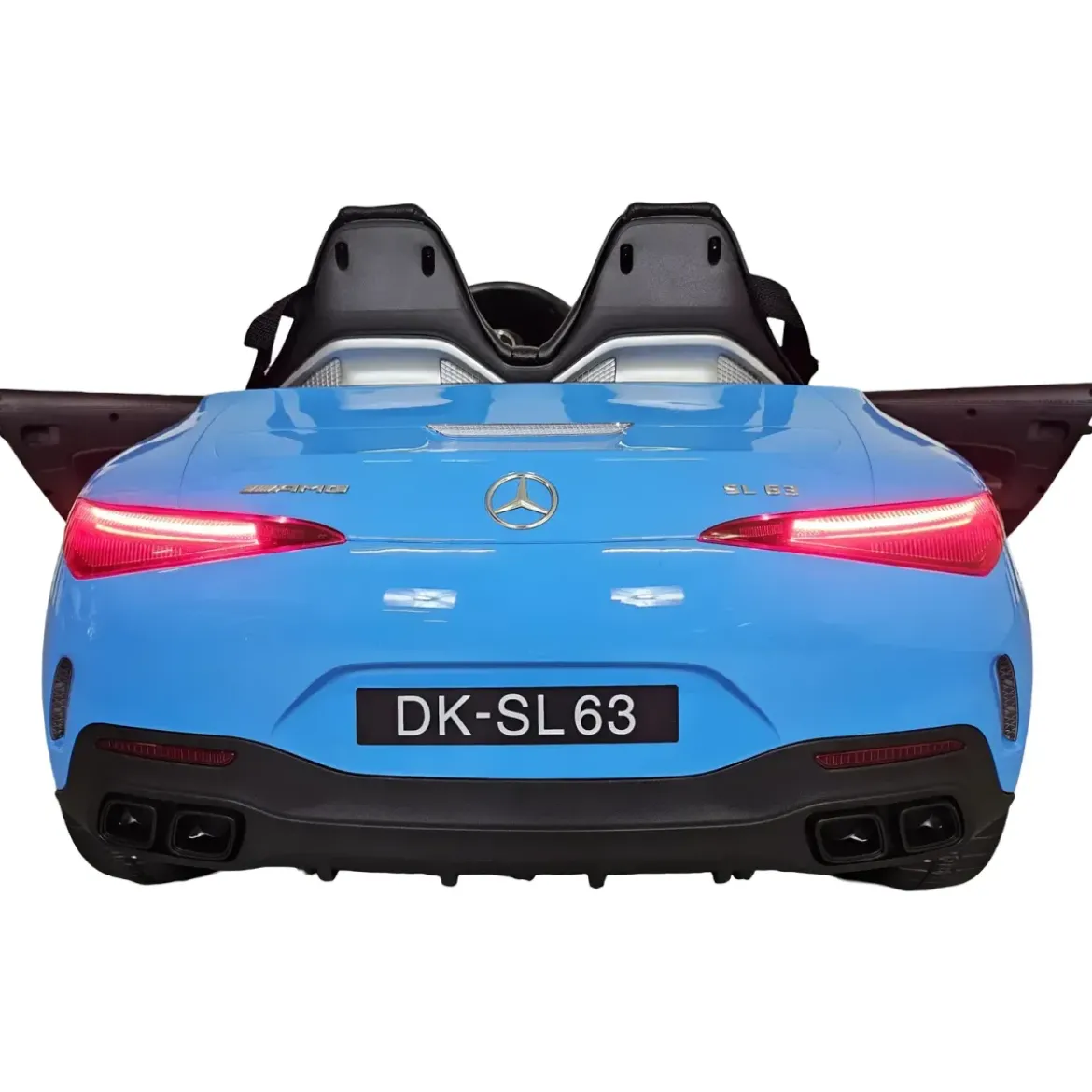 Auto Elettrica per Bambini 12V Mercedes SL63 Blu Metallizzato Cintura