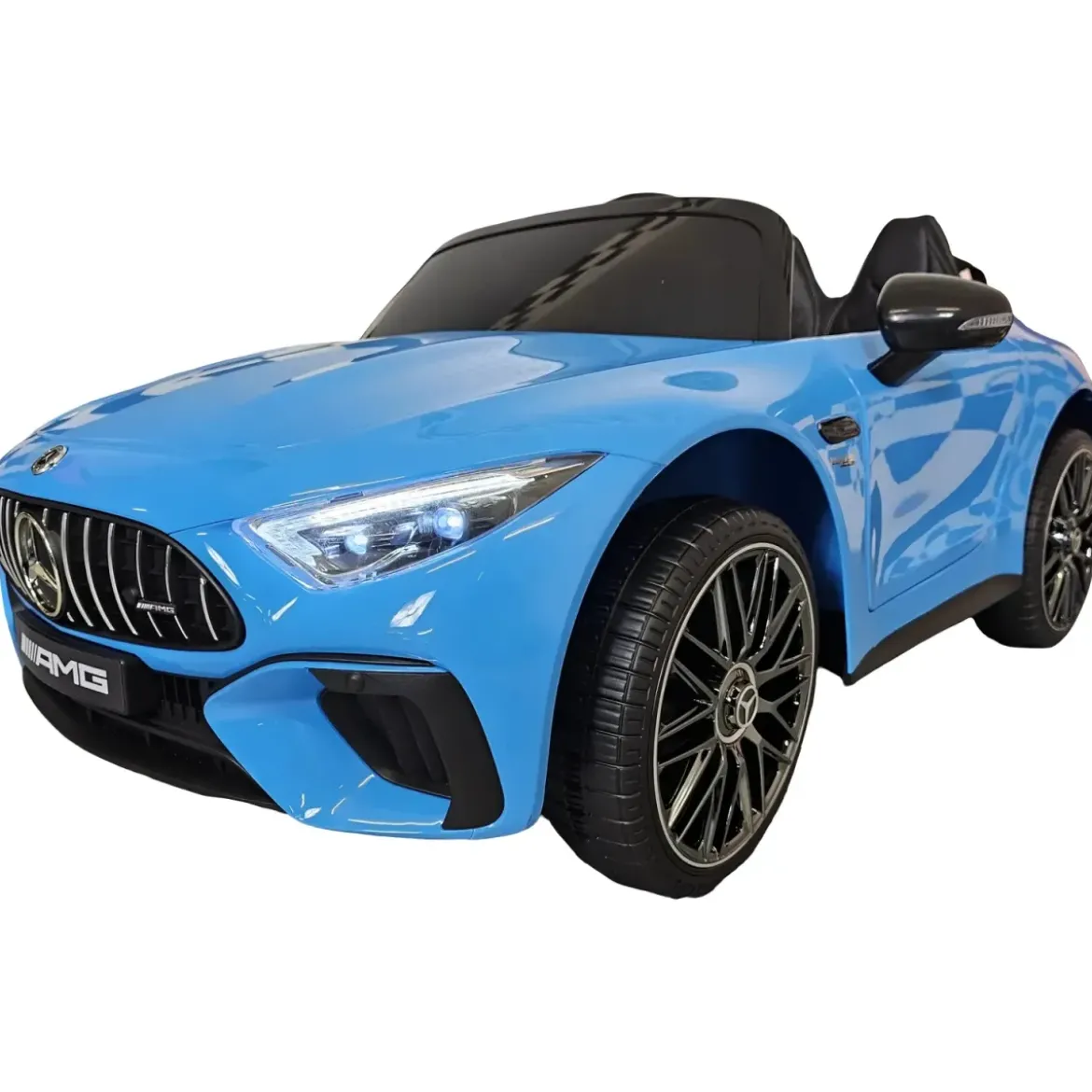 Auto Elettrica per Bambini 12V Mercedes SL63 Blu Metallizzato Cintura