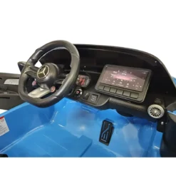Auto Elettrica per Bambini 12V Mercedes SL63 Blu Metallizzato Cintura