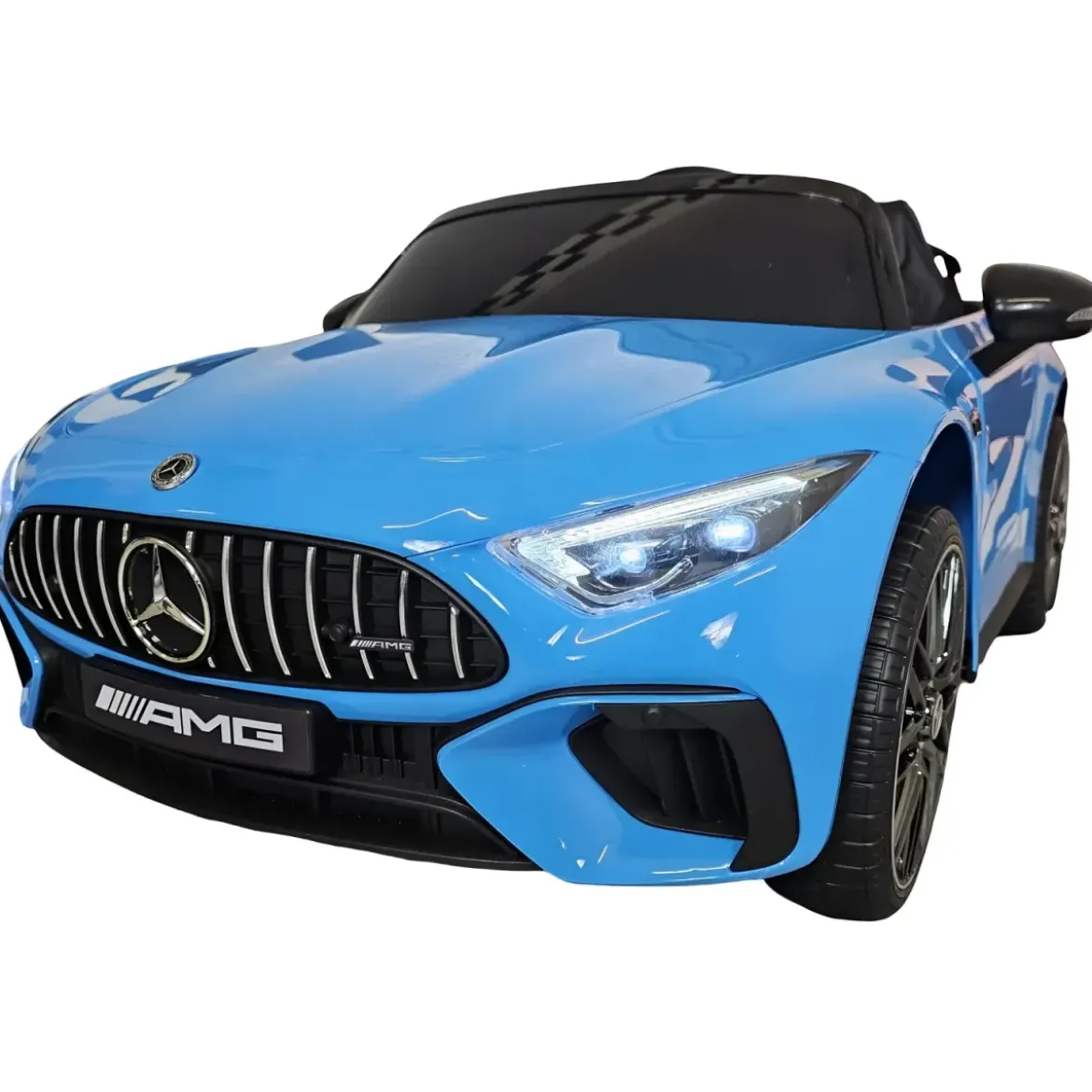 Auto Elettrica per Bambini 12V Mercedes SL63 Blu Metallizzato Cintura
