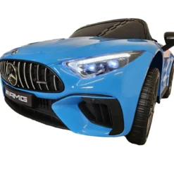 Auto Elettrica per Bambini 12V Mercedes SL63 Blu Metallizzato Cintura