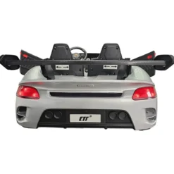 Auto Elettrica per Bambini 24V Porsche 2 Posti Grigio con Luci e Musica