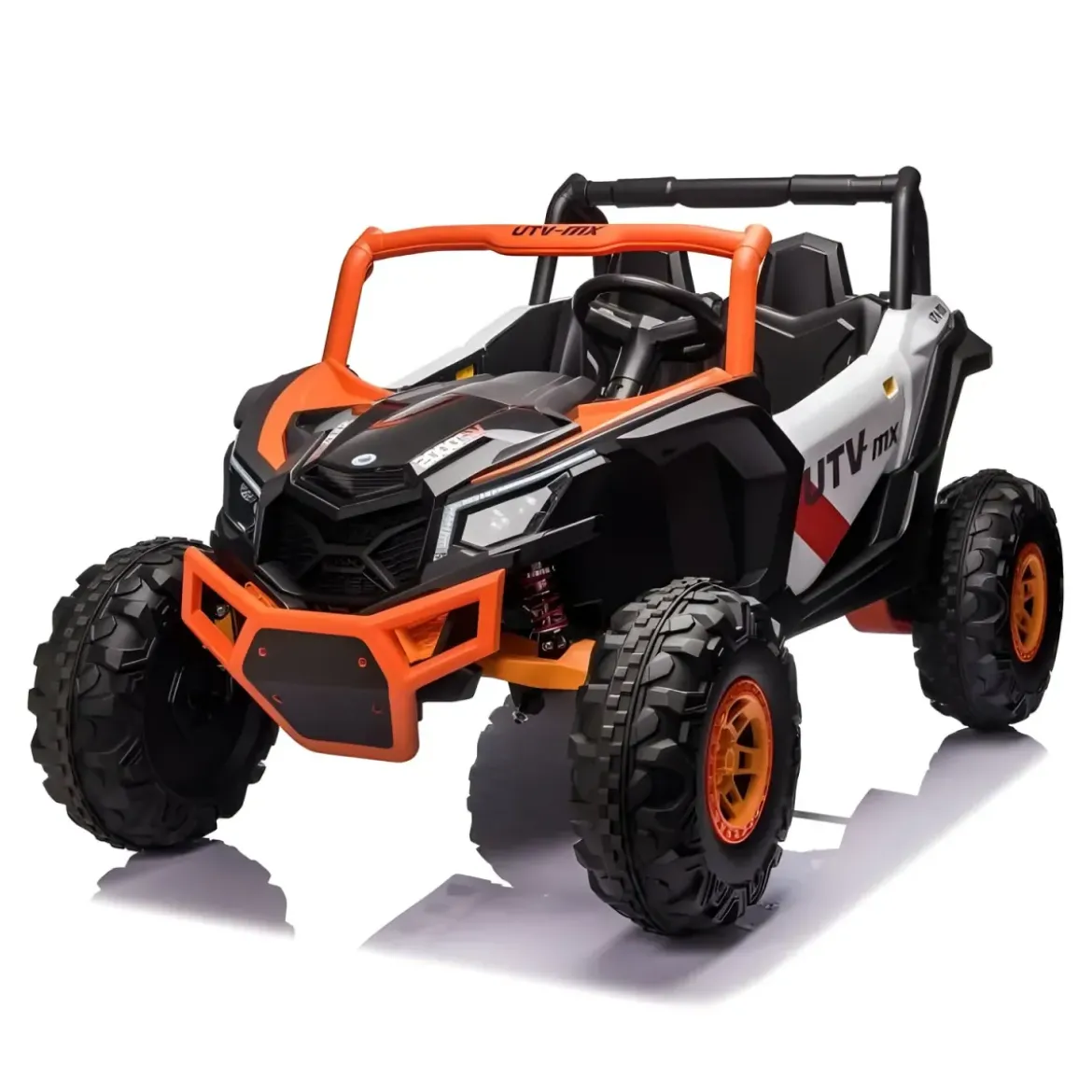 Auto Elettrica 2 Posti per Bambini 24V Fuoristrada UTV Arancione