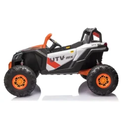 Auto Elettrica 2 Posti per Bambini 24V Fuoristrada UTV Arancione