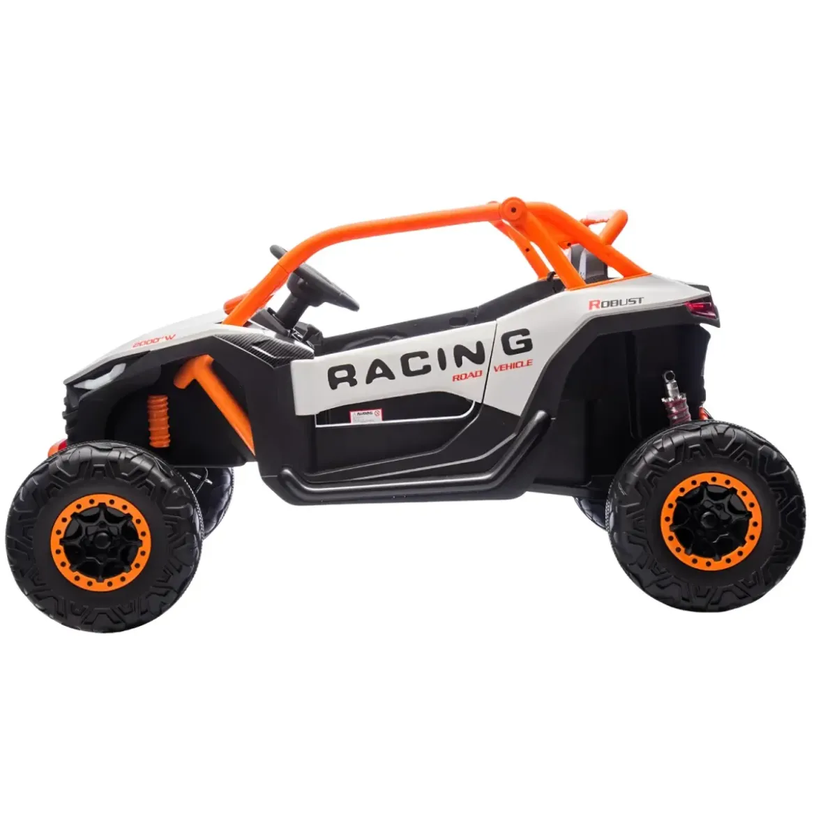 Auto Elettrica 24V per Bambini Due Posti Bianco Fuoristrada UTV