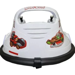Autoscontro Elettrica Bambini Angry Birds 6V Bianco Paraurti in Gomma