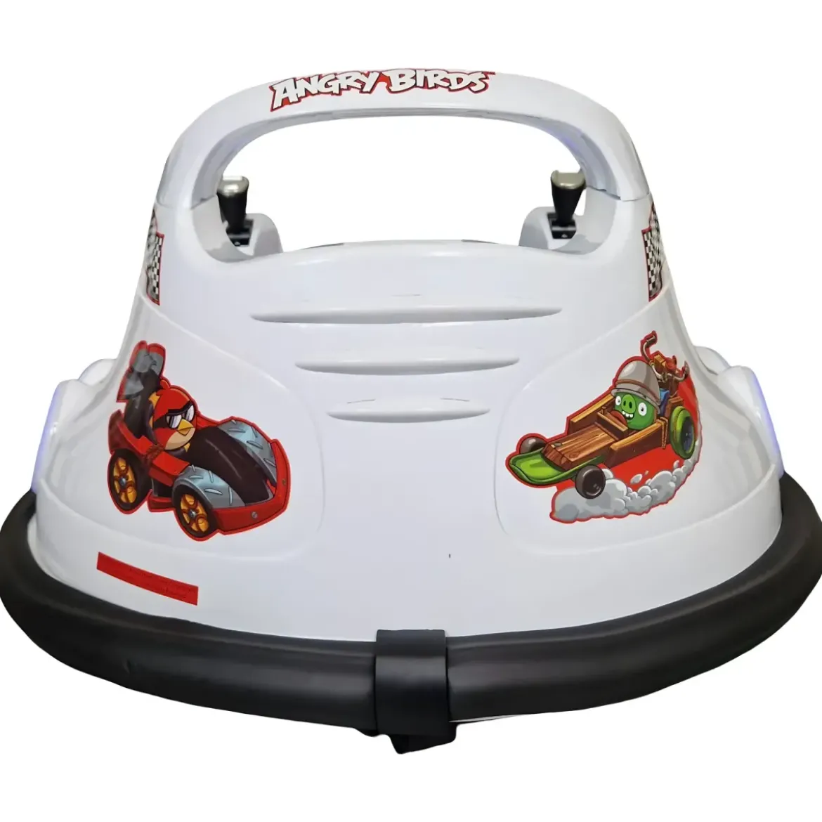 Autoscontro Elettrica Bambini Angry Birds 6V Bianco Paraurti in Gomma