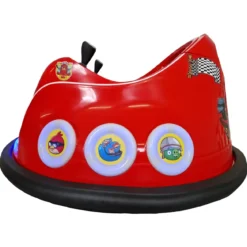 Autoscontro per Bambini Angry Birds 6V Rosso con Joystick e Telecomando