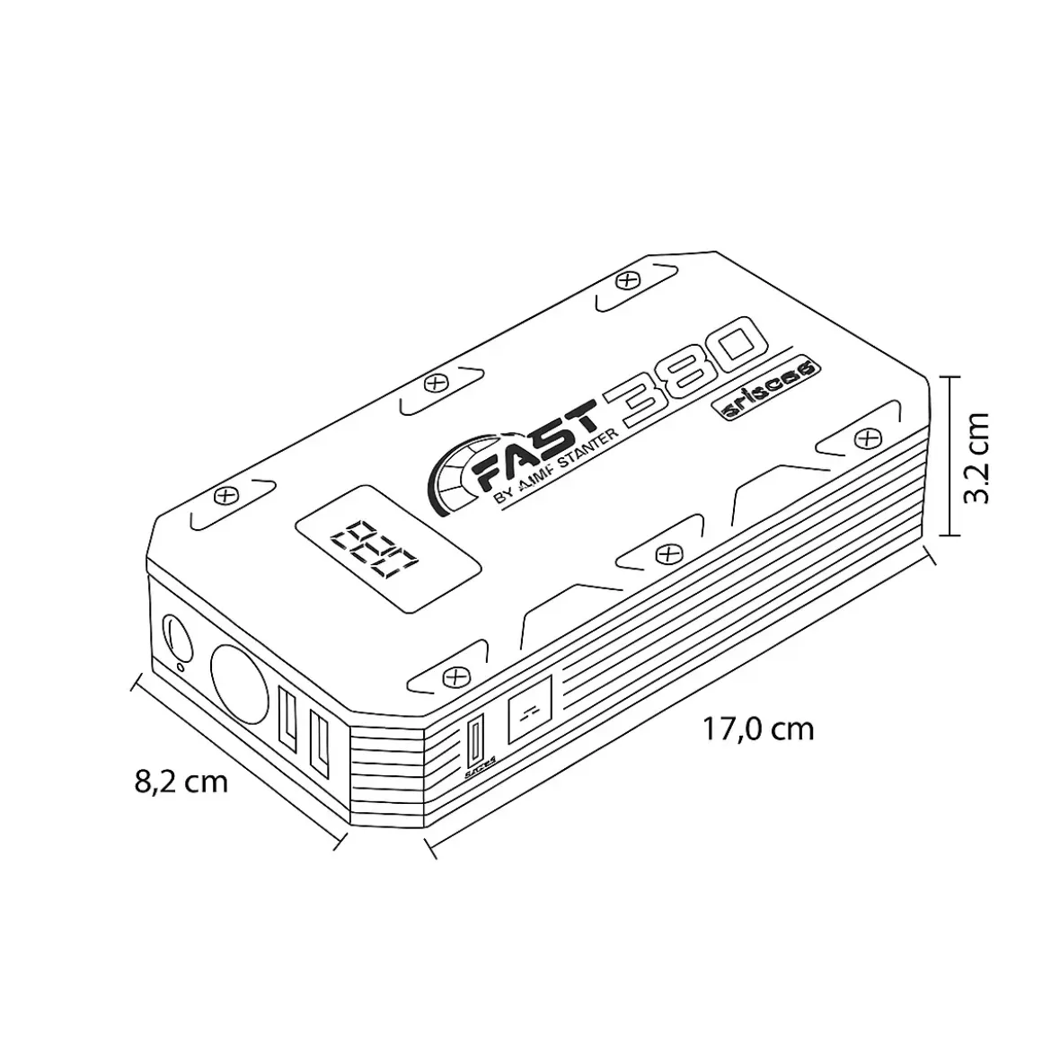 Avviatore Portatile 8K 12V 10Ah con Power Bank e Luce LED Integrata