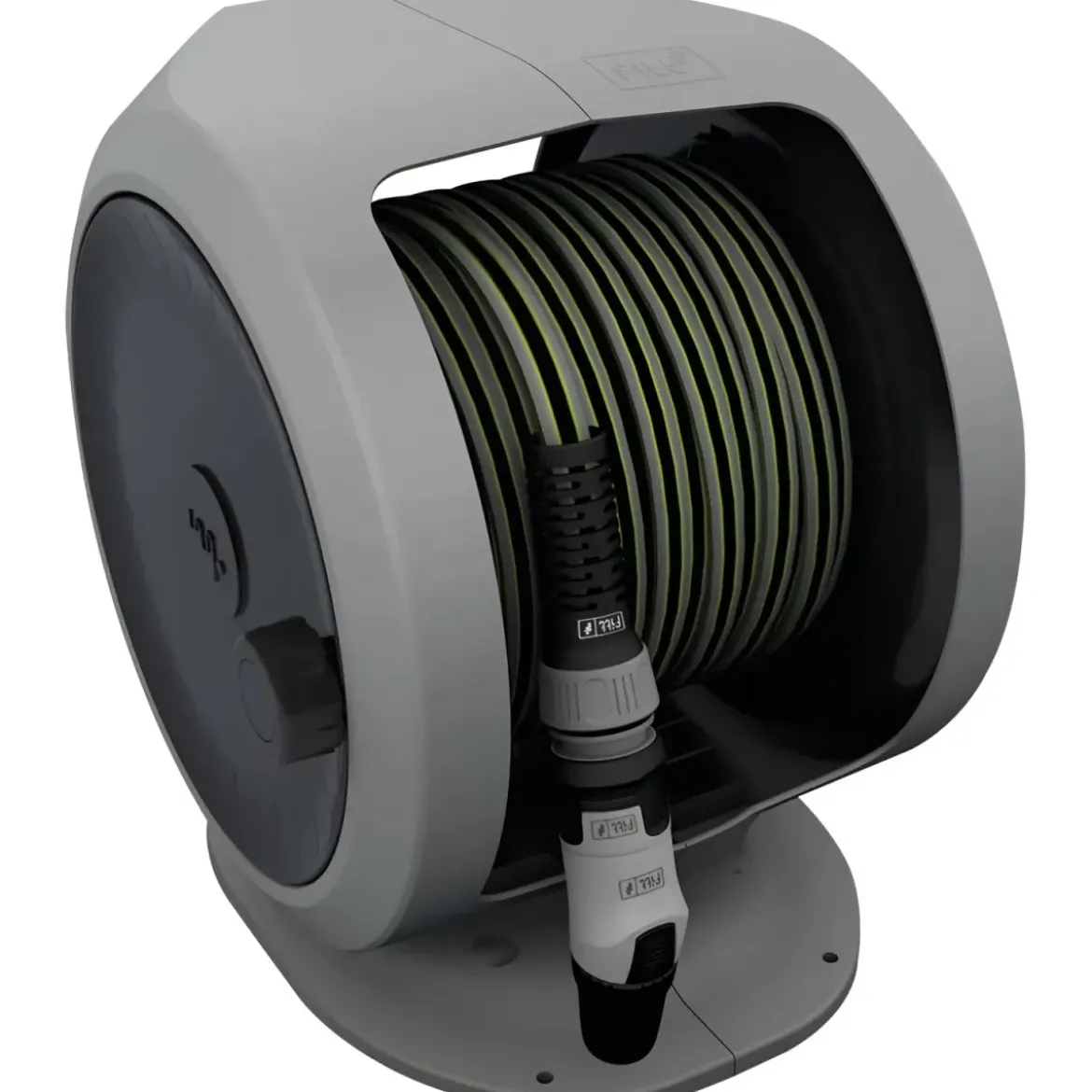 Avvolgitubo da Giardino Portatile 20m ABS Maniglia Lancia Multigetto