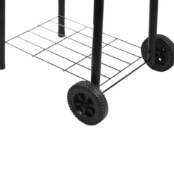 Barbecue a Carbone con Affumicatore e Griglia Inox con Coperchio