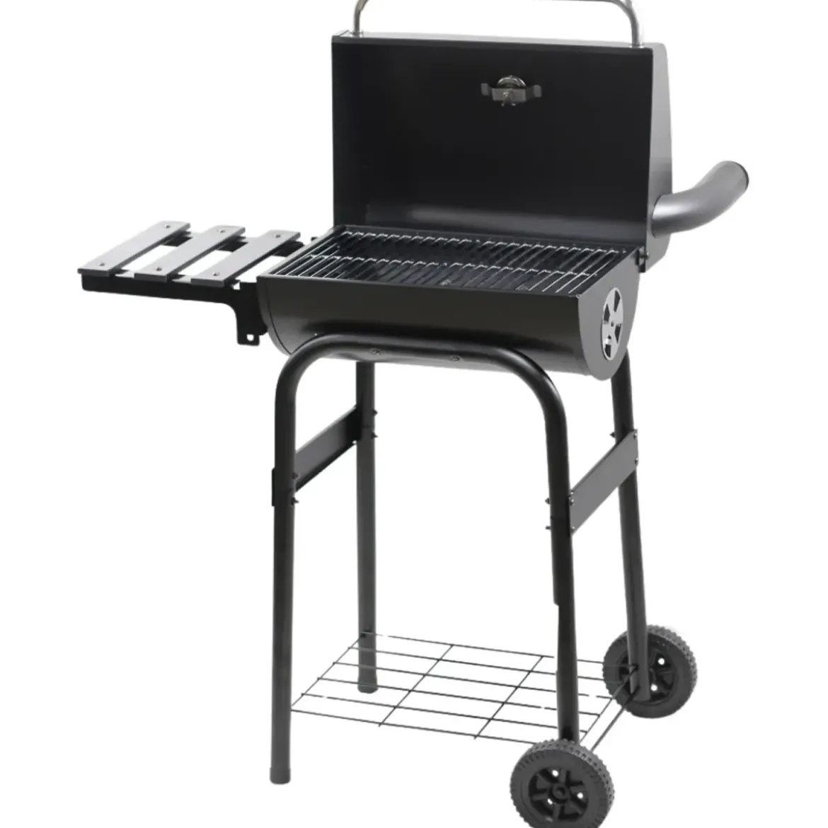 Barbecue a Carbone con Affumicatore e Griglia Inox con Coperchio