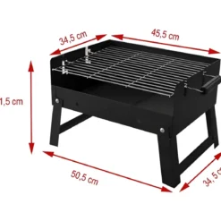 Barbecue a Carbonella BBQ Pieghevole Portatile da Giardino Campeggio