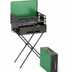Barbecue a Carbonella Campeggio Portatile Griglia Valigetta da Balcone Giardino