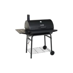 Barbecue a Carbonella Carbone con Affumicatore Coperchio BBQ Griglia Ghisa