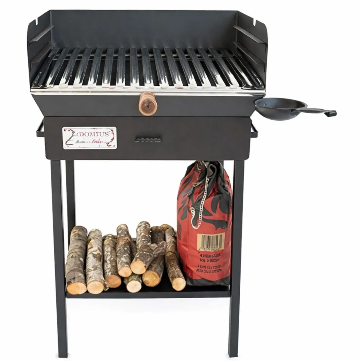 Barbecue a Carbonella Ferro Griglia Acciaio Inox Carbone BBQ da Balcone Giardino