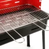 Barbecue a Carbonella 50x30x75 cm Griglia Regolabile Acciaio Rosso
