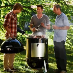 Barbecue Affumicatore a Carbone da Giardino 50x50x106 cm