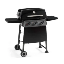 Barbecue a Gas 3 Bruciatori in Acciaio Inox Sistema Australiano Coperchio BBQ
