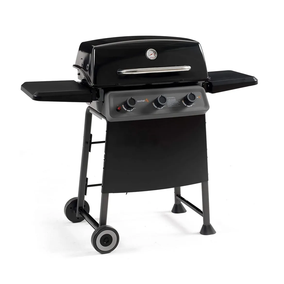 Barbecue a Gas 3 Bruciatori in Acciaio Inox Sistema Australiano Coperchio BBQ