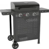 Barbecue a Gas 3 Bruciatori 7,5kW Griglia in Ghisa 55x34cm Giardino