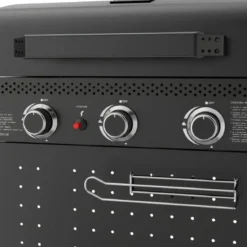 Barbecue a Gas 3 Bruciatori 7,5kW Griglia in Ghisa 55x34cm Giardino