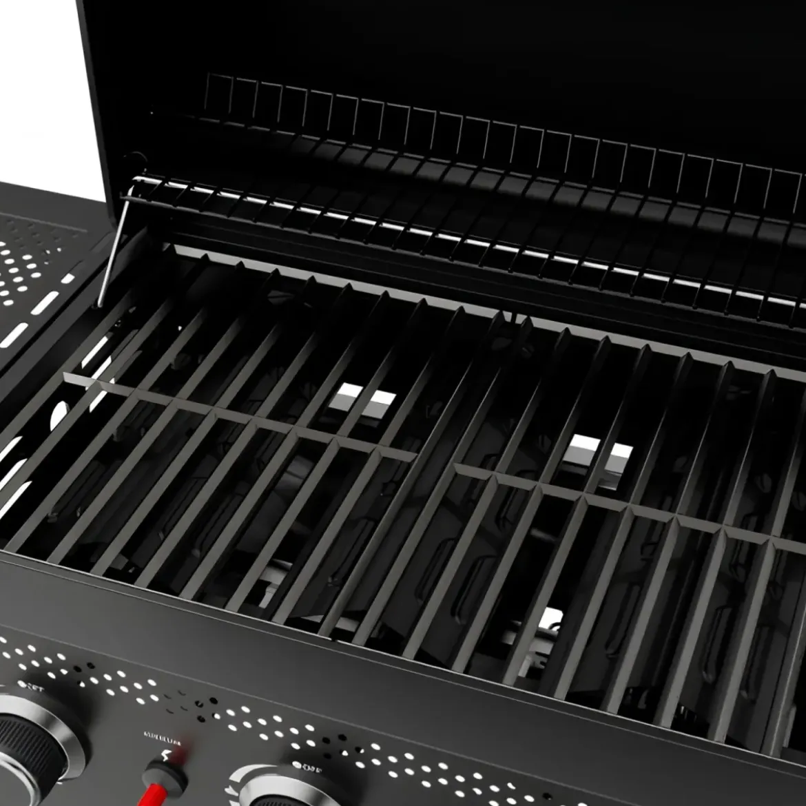 Barbecue a Gas 3 Bruciatori 7,5kW Griglia in Ghisa 55x34cm Giardino
