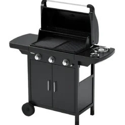 Barbecue a Gas Campignaz Compact 3 EXS con Griglia e Piastra Reversibile