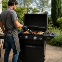 Barbecue a Gas Campignaz Pietra Lavica 8,2+2,1 kW Fornello Laterale