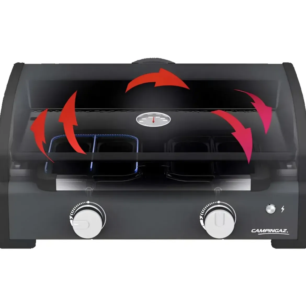 Barbecue a Gas Campignaz Plancha 65x56x31 cm 2 Fuochi Piastra Ghisa