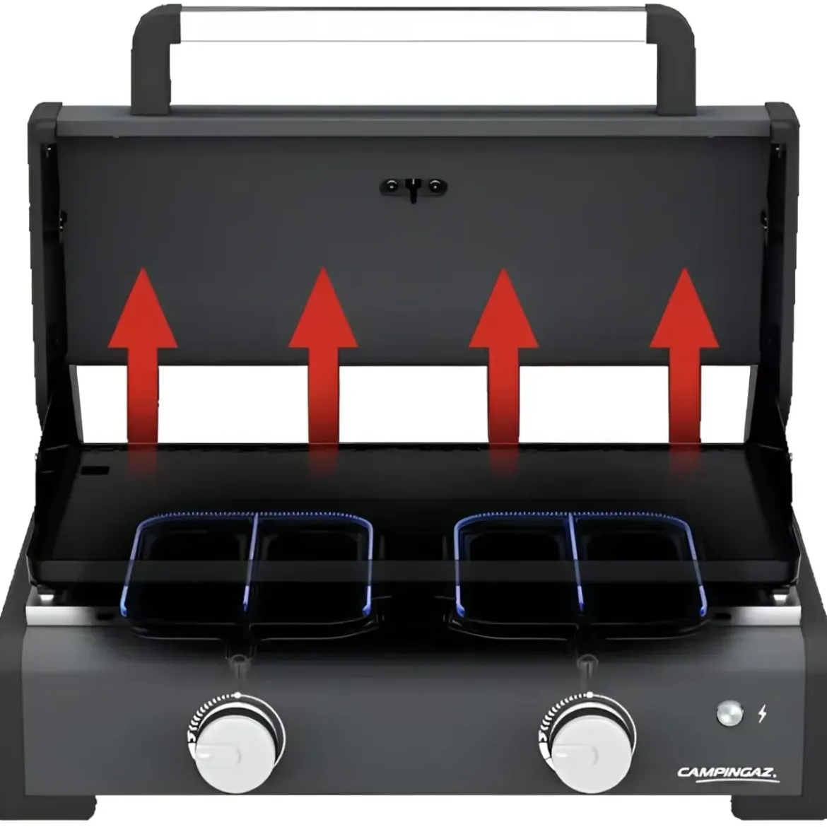 Barbecue a Gas Campignaz Plancha 65x56x31 cm 2 Fuochi Piastra Ghisa