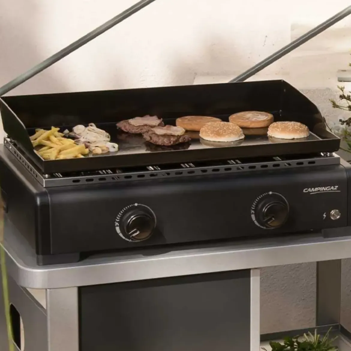 Barbecue a Gas Campignaz Plancha da Tavolo 2 Bruciatori 6kW Acciaio