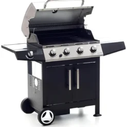 Barbecue a Gas con Pietra Lavica Australiano 3 Bruciatori Fornello BBQ Coperchio