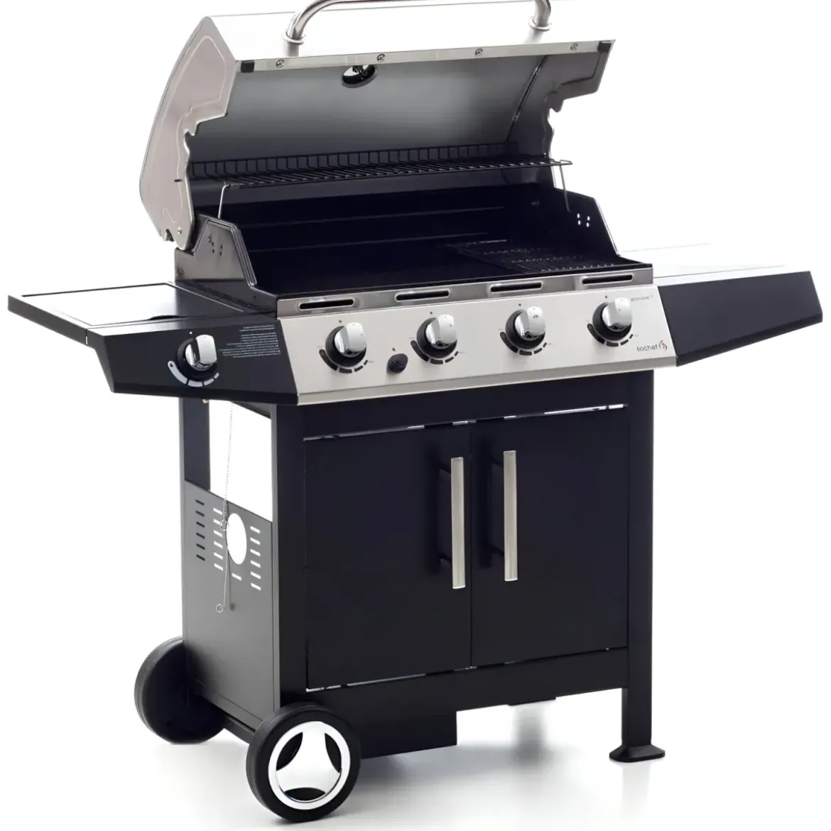 Barbecue a Gas con Pietra Lavica Australiano 3 Bruciatori Fornello BBQ Coperchio