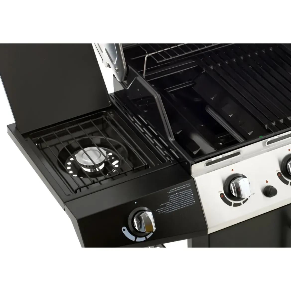 Barbecue a Gas con Pietra Lavica Australiano 3 Bruciatori Fornello BBQ Coperchio