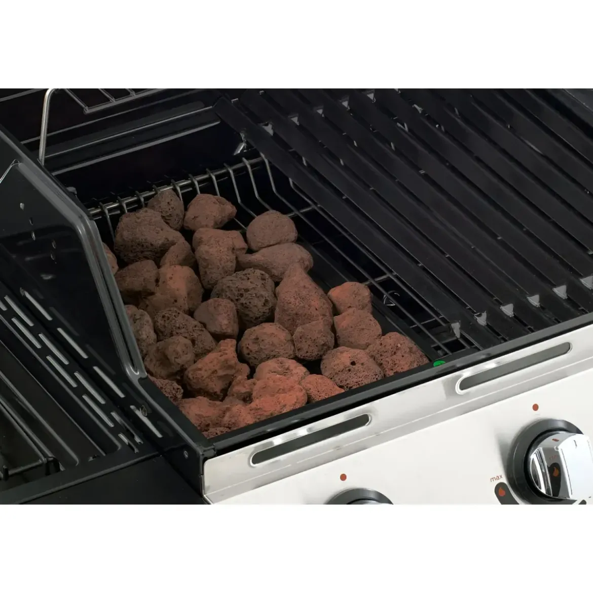 Barbecue a Gas con Pietra Lavica Australiano 3 Bruciatori Fornello BBQ Coperchio