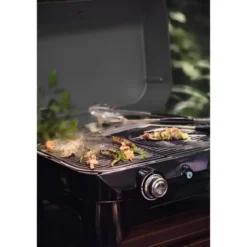 Barbecue a Gas 2 Fuochi Campignaz da Tavolo 65x52x36 cm Coperchio