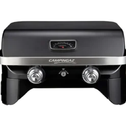 Barbecue a Gas 2 Fuochi Campignaz da Tavolo 65x52x36 cm Coperchio