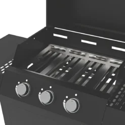 Barbecue a Gas 3 Fuochi 8,5 kW con Coperchio Termometro Pietra Lavica