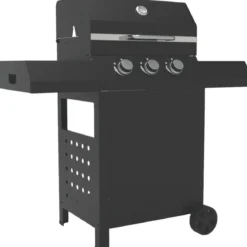 Barbecue a Gas 3 Fuochi 8,5 kW con Coperchio Termometro Pietra Lavica