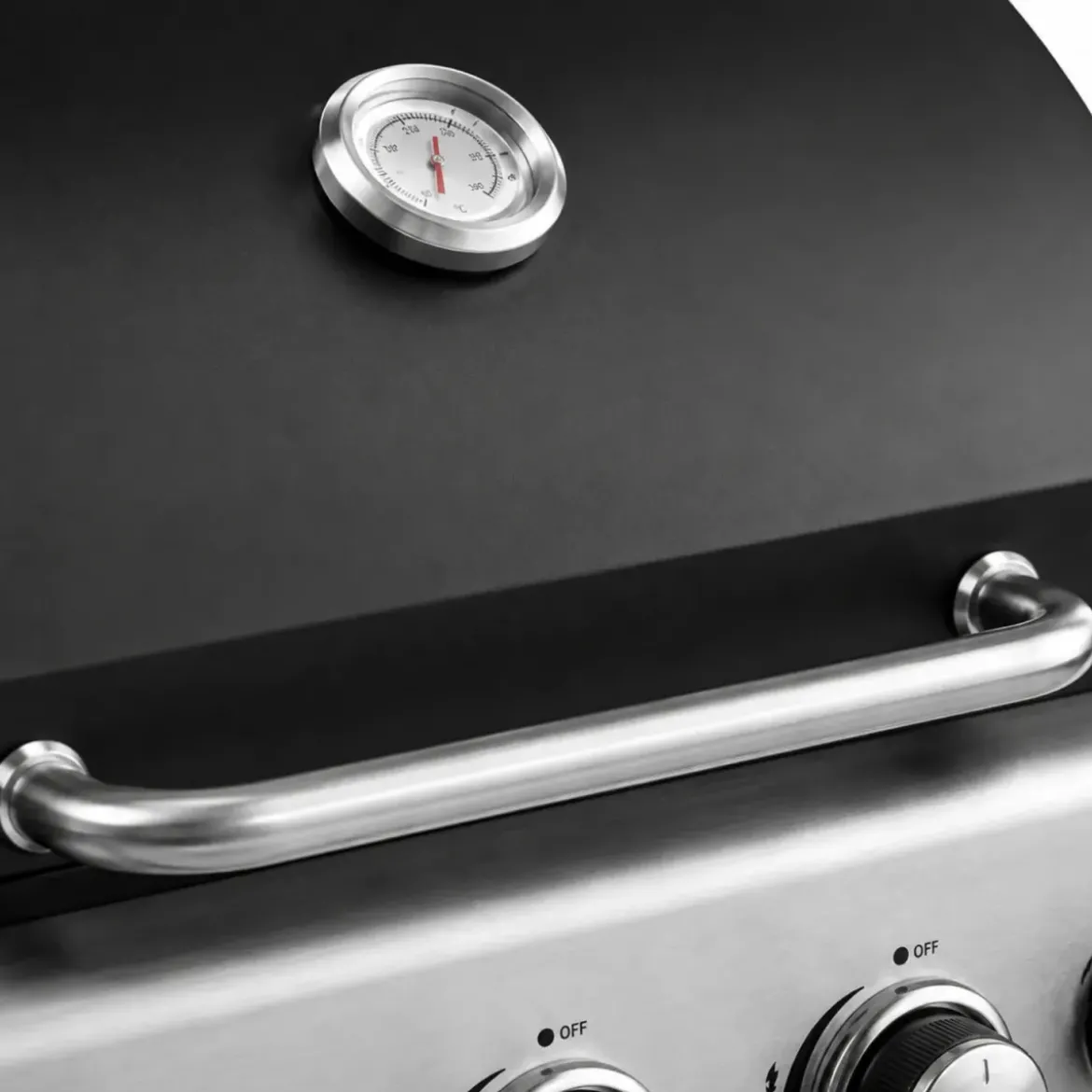Barbecue a Gas GPL da Esterno 3 Fuochi con Coperchio in Acciaio Inox