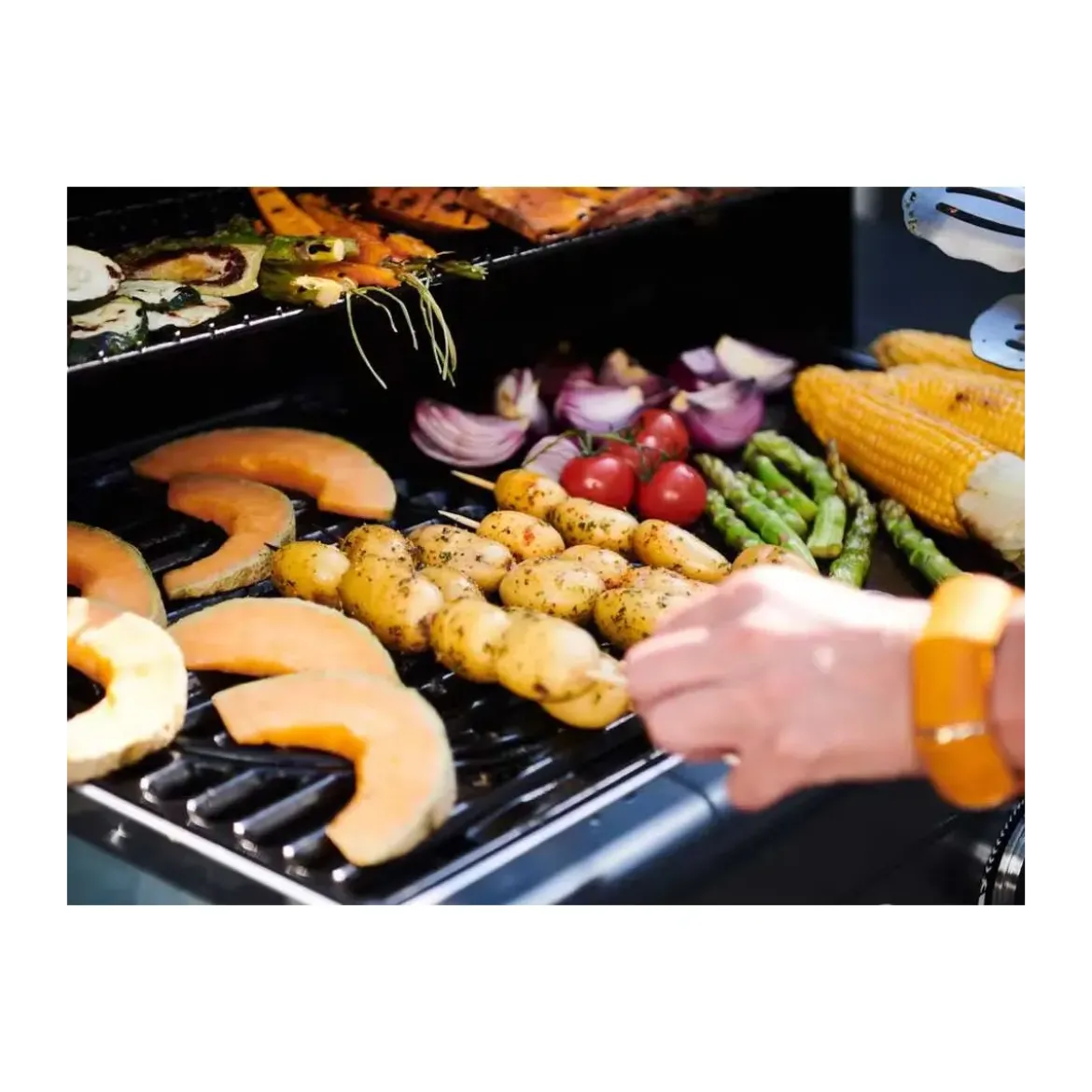 Barbecue a Gas Inox Campignaz 3 Bruciatori Piastra Griglia in Ghisa