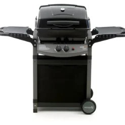 Barbecue a Gas 7.2 Kw 2 Bruciatori Griglia con Pietra Lavica BBQ da Giardino