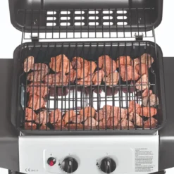 Barbecue a Gas Ompagrill 2 Fuochi 98x43x100cm Termometro Pietra Lavica